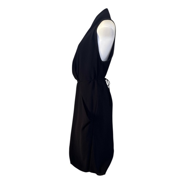 Aritzia Wilfred Sabine Black Wrap Front Mini Dress Size S - Picture 4 of 14